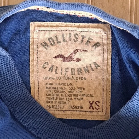 Y2K Hollister Malibu Beach 100% Cotton Long Sleeve Tee Unisex Soft Distressed - Picture 3 of 9